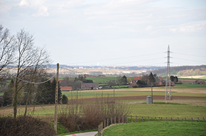 Zicht op de torens van Gent vanuit het weekendverblijf